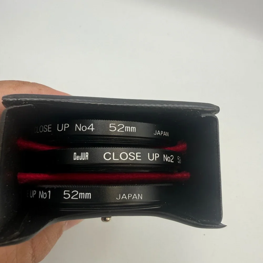 DeJUR 52mm Close Up Lens Filter Set No 1 2 4 Japan Macro Photography with Case